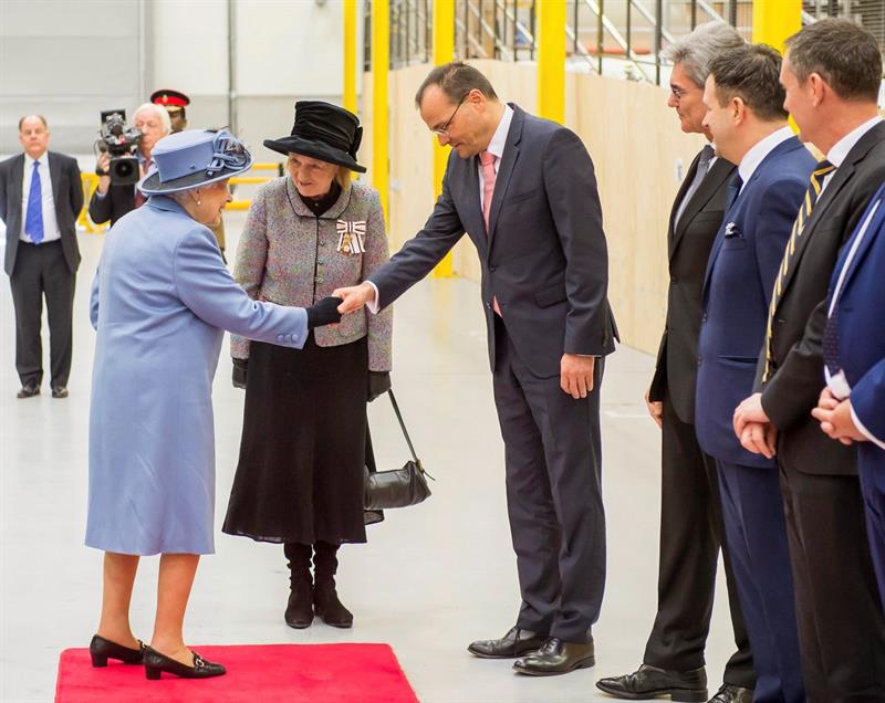  Isabel II bezoekt de windturbinefabriek van Siemens Gamesa in Engeland