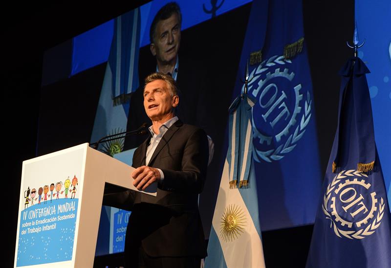  Macri sluit een forum over kinderarbeid: "We hebben veel werk voor de boeg"